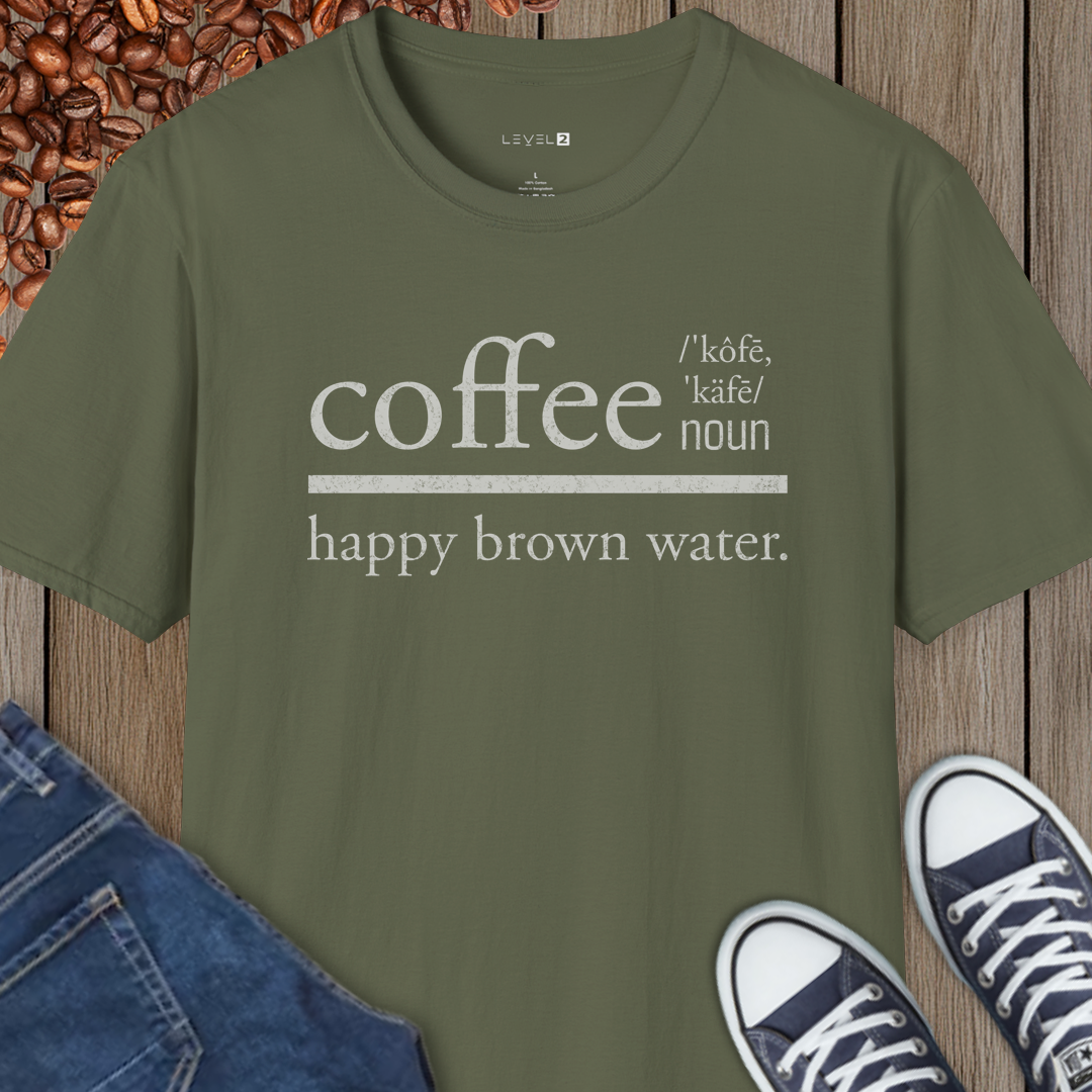 Coffee Happy Brown Water Classic Fit, Comfort T-Shirt - #014