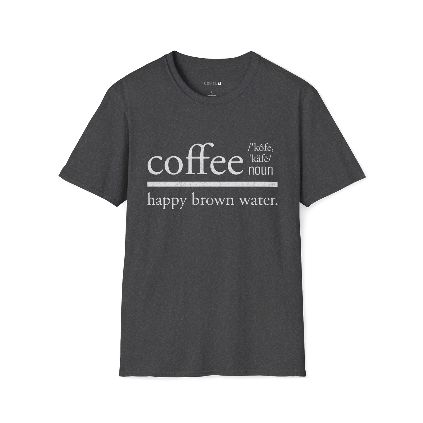 Coffee Happy Brown Water Dictionary Word - #014