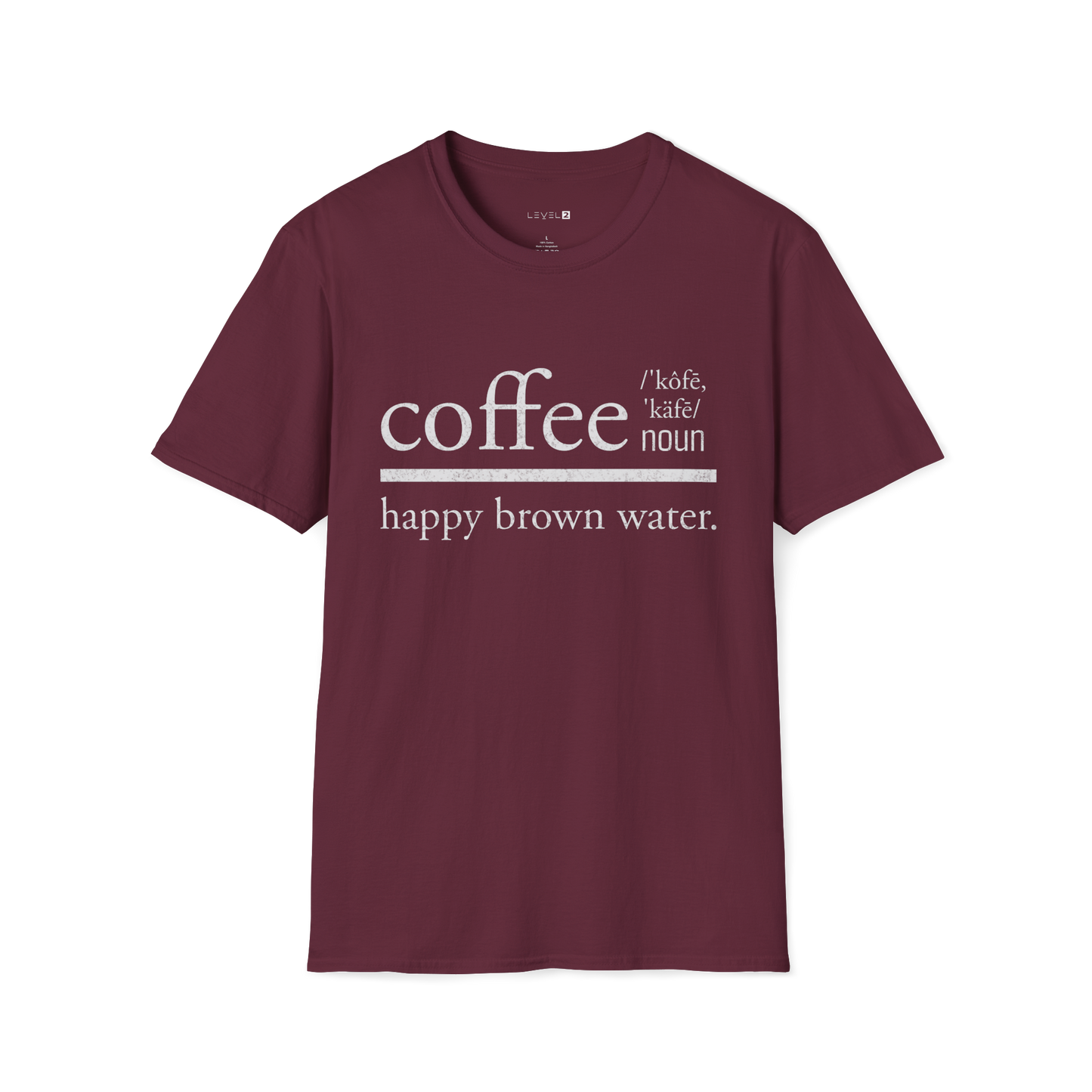 Coffee Happy Brown Water Dictionary Word - #014