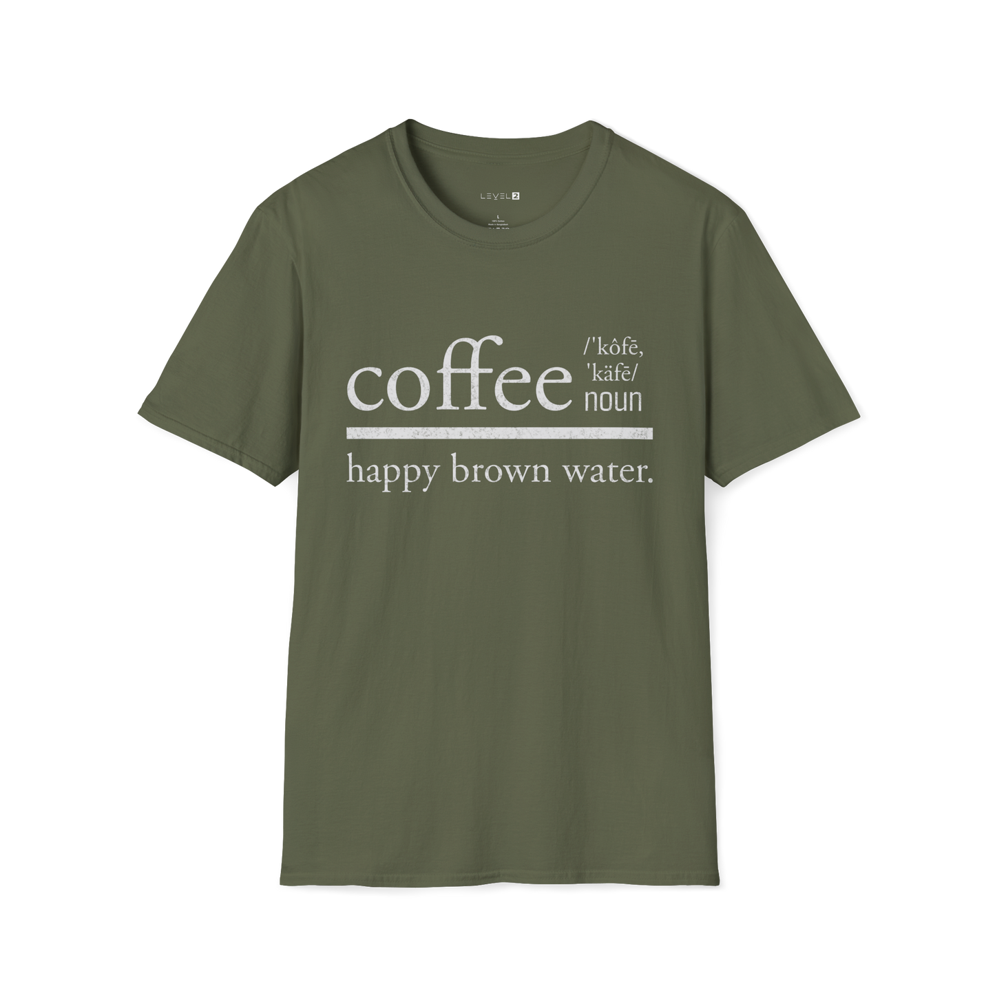Coffee Happy Brown Water Dictionary Word - #014