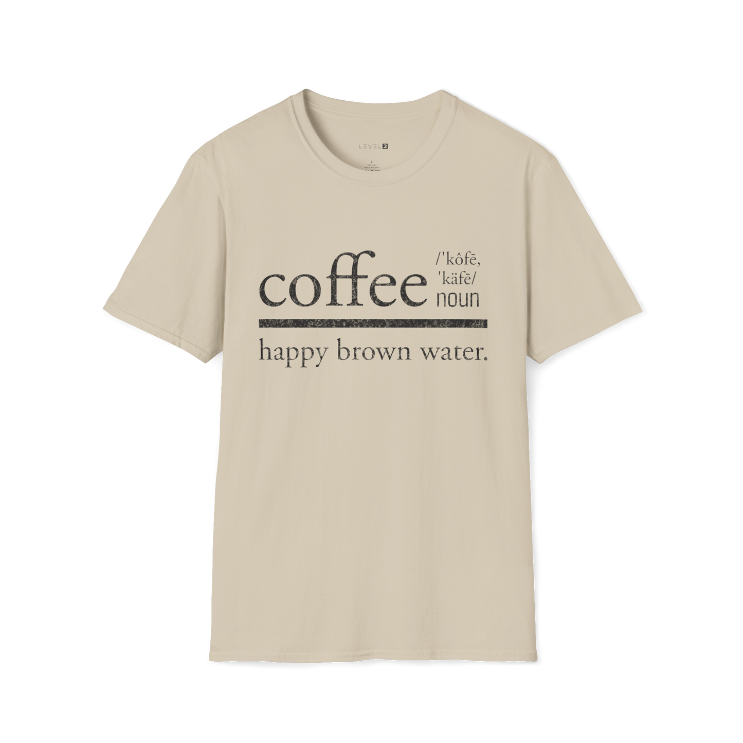 Coffee Happy Brown Water Dictionary Word - #014