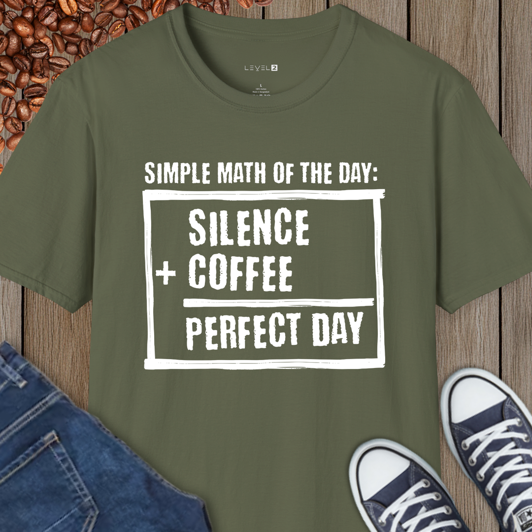 Simple Math of the Day, Silence + Coffee = Perfect Day - #087