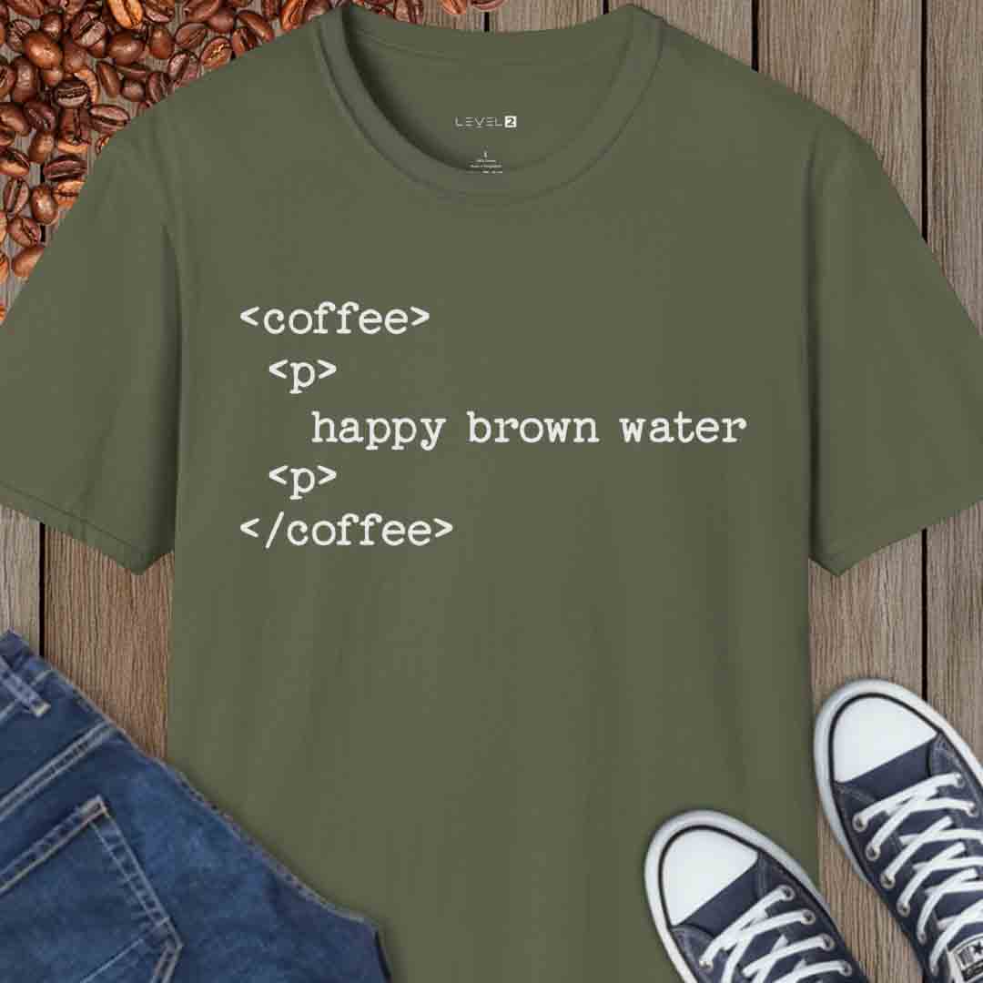 HTML - Coffee, Happy Brown Water #202