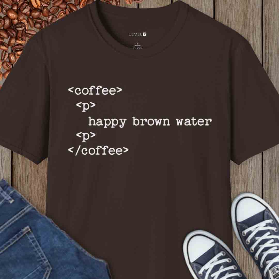 HTML - Coffee, Happy Brown Water #202
