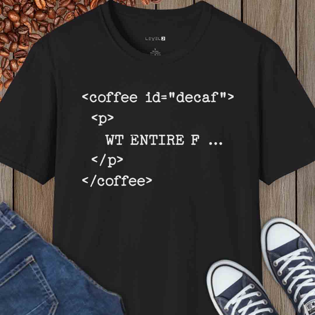 Coffee Tag id Decaf HTML - #207