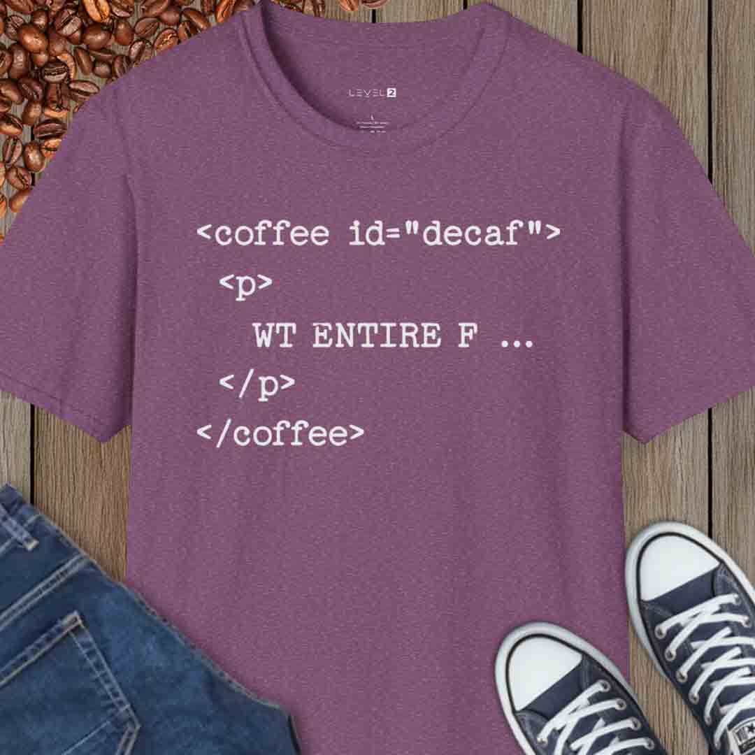 Coffee Tag id Decaf HTML - #207