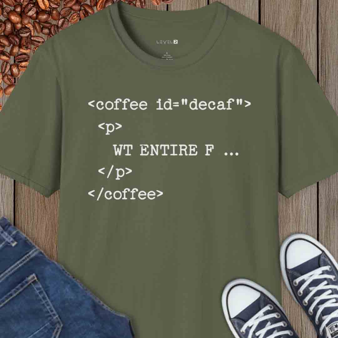 Coffee Tag id Decaf HTML - #207
