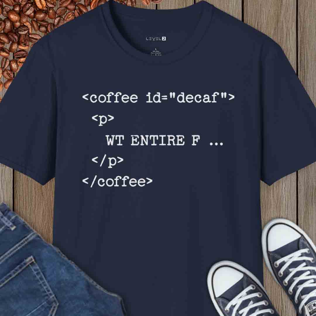 Coffee Tag id Decaf HTML - #207
